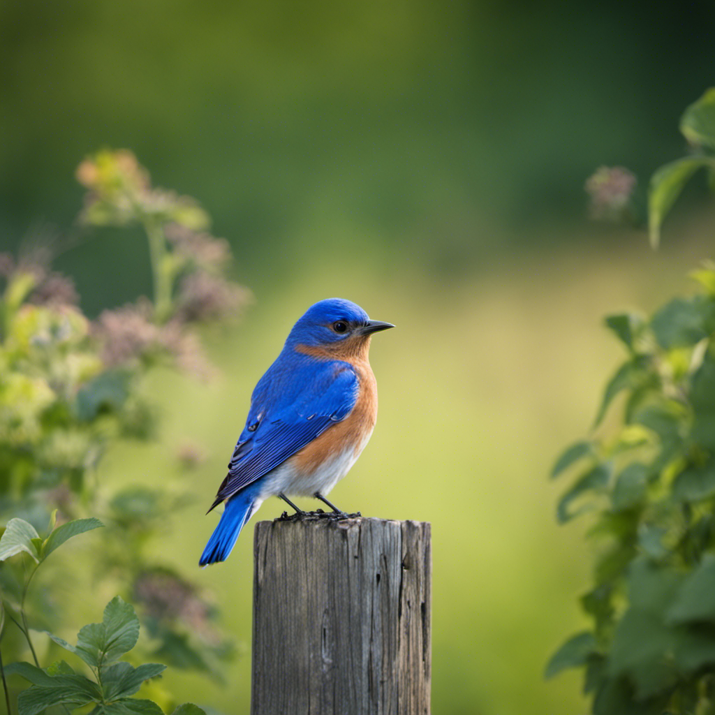 An image capturing the magnificent Eastern Bluebird of Missouri in its natural habitat