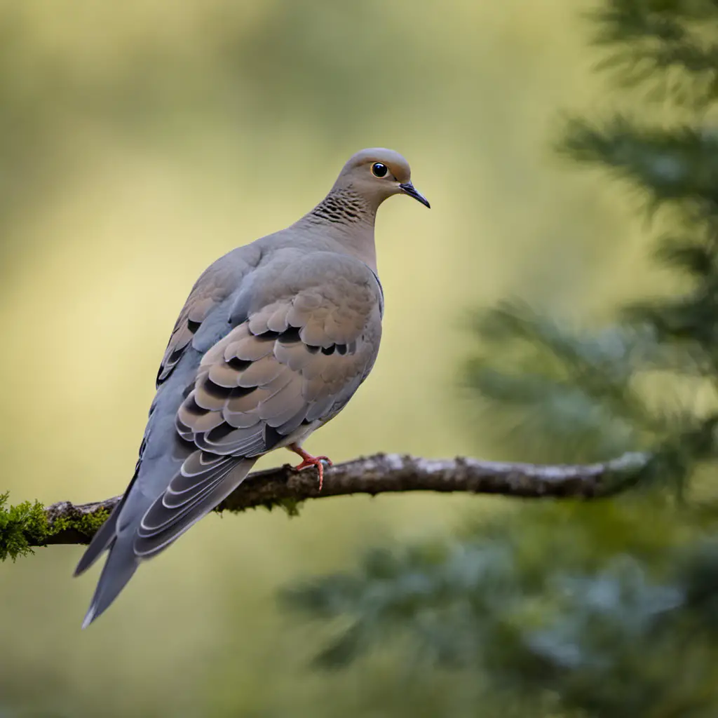 An image capturing the ethereal beauty of a Mourning Dove in Virginia