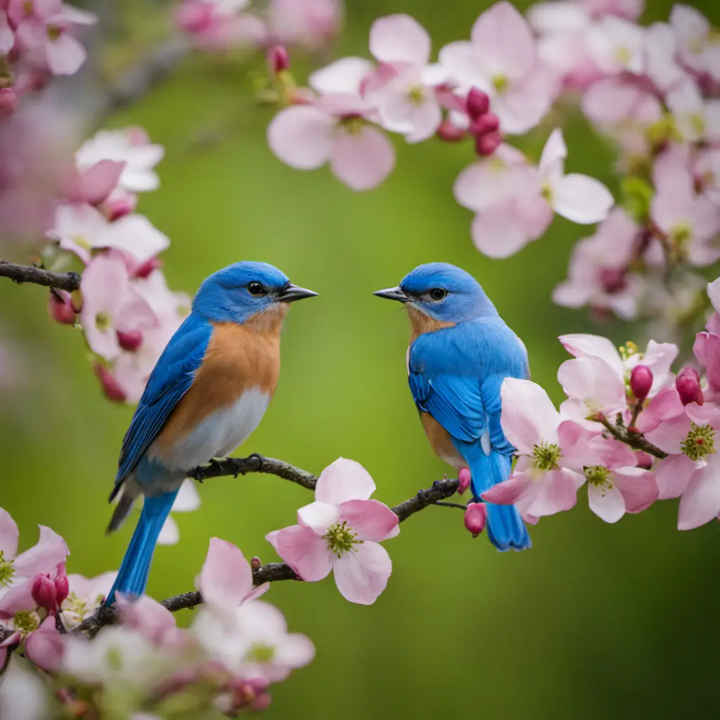 An image showcasing the vibrant beauty of North Carolina's blue birds