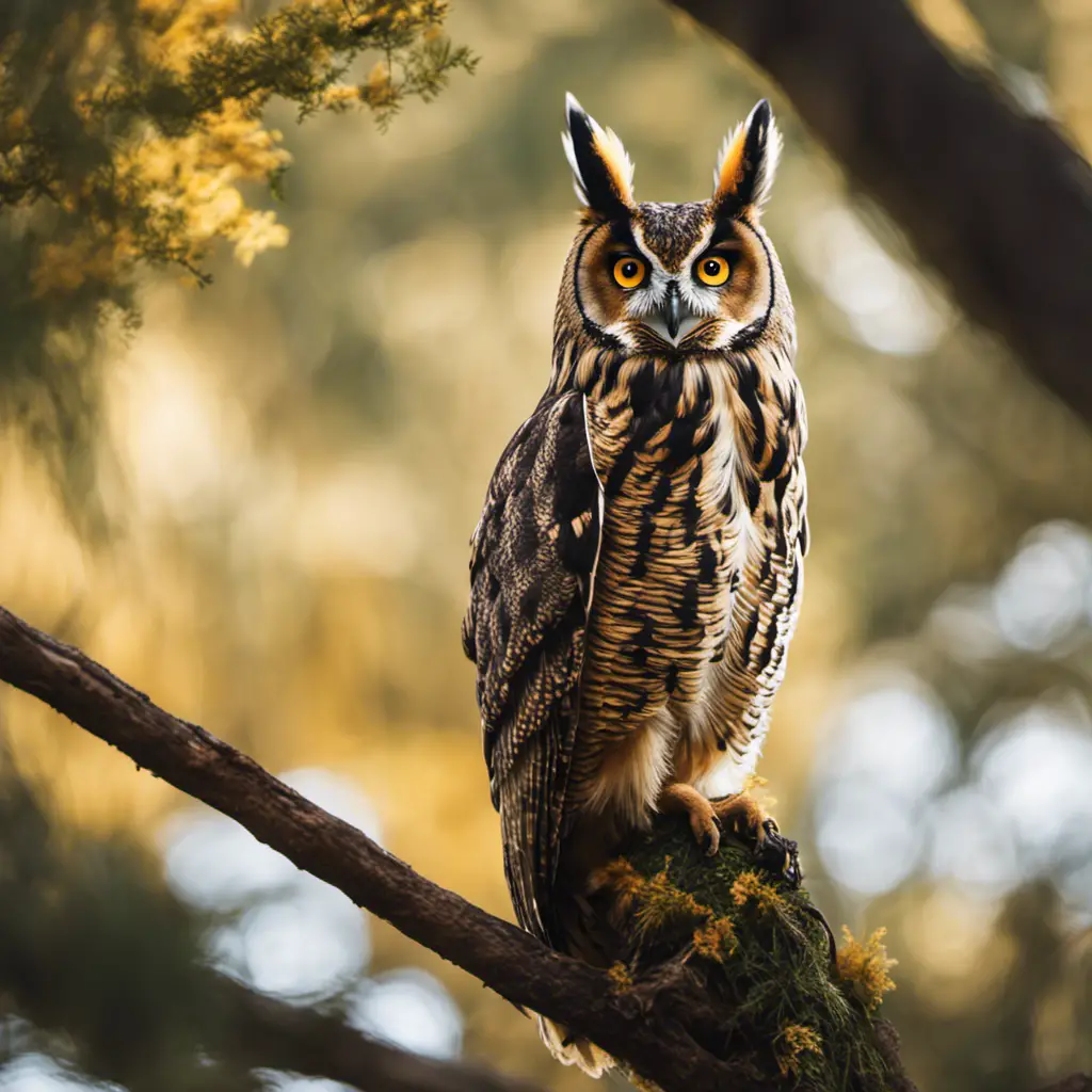An image showcasing the majestic Long-eared Owl, a California bird of prey