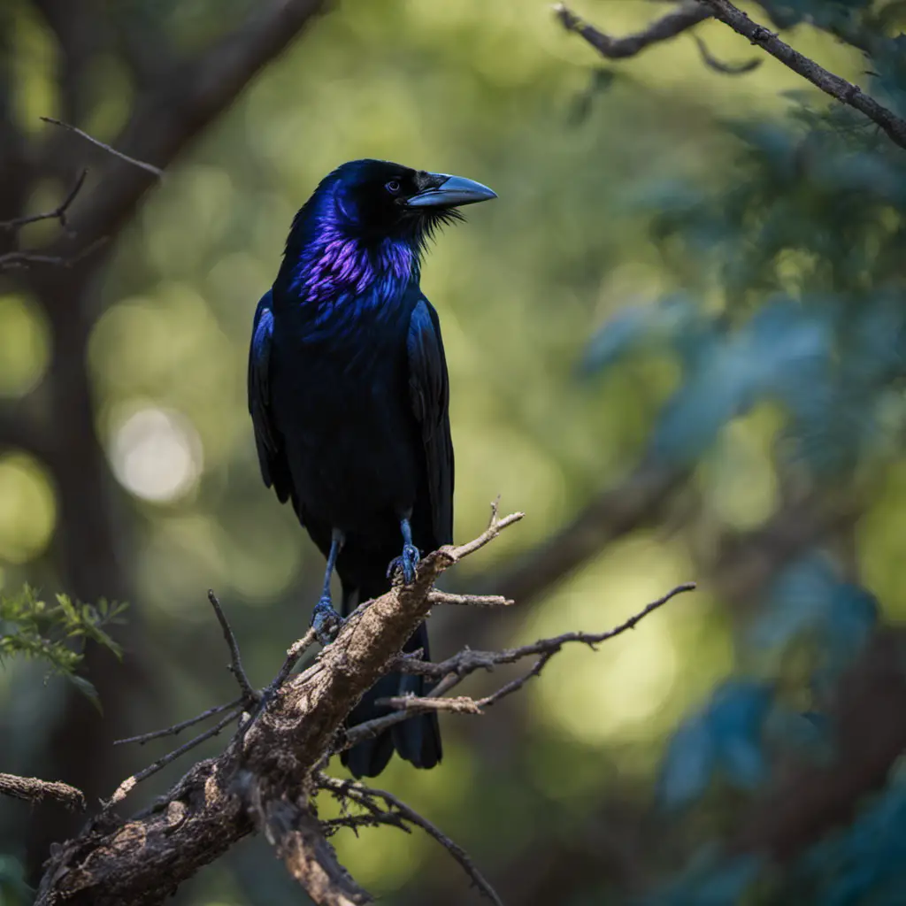 An image capturing the mystical allure of Forest Ravens in Texas