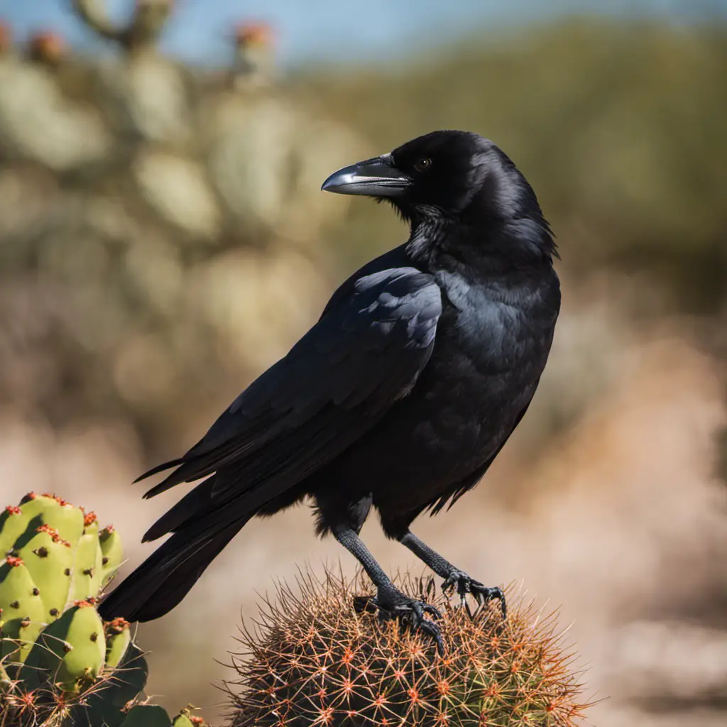 An image capturing the elegance of a Northwestern Crow in Texas