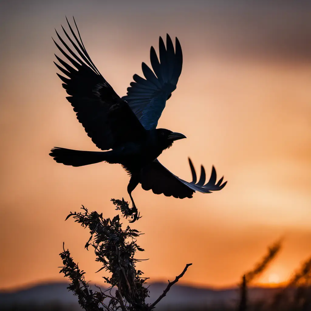 An image showcasing the majestic Long-billed Crow, soaring above the vast Texan landscape