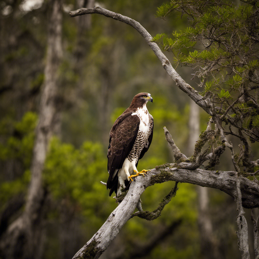 An image showcasing the majestic Short-tailed Hawk in its natural Florida habitat