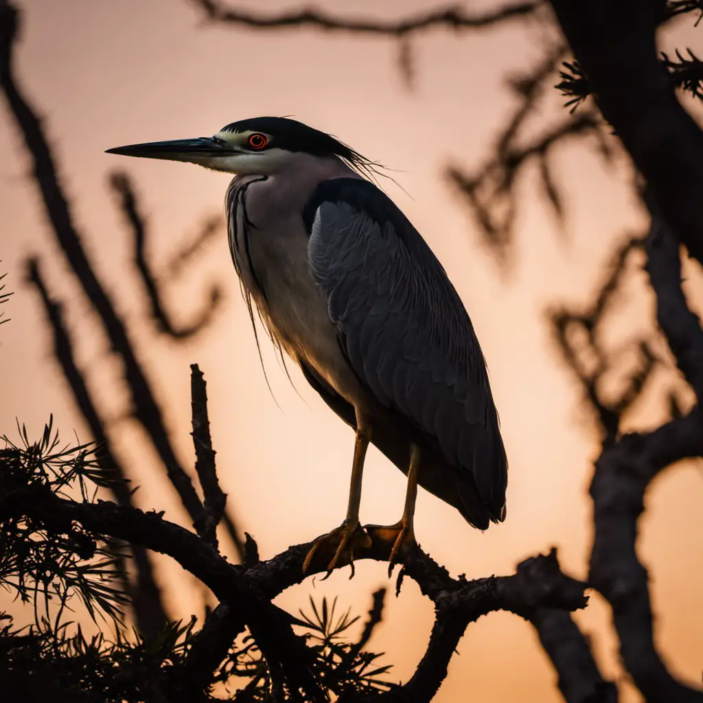 An image capturing the mystique of a Black-crowned Night-Heron in its natural Texas habitat