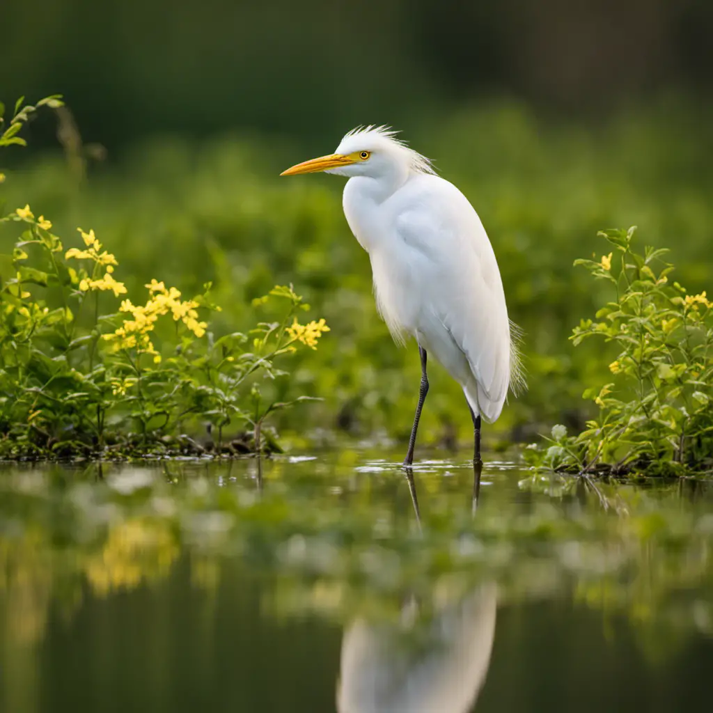 An image capturing the ethereal beauty of a Cattle Egret in Texas