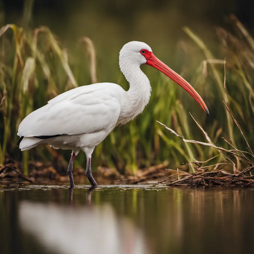 An image showcasing the elegant White Ibis in Texas