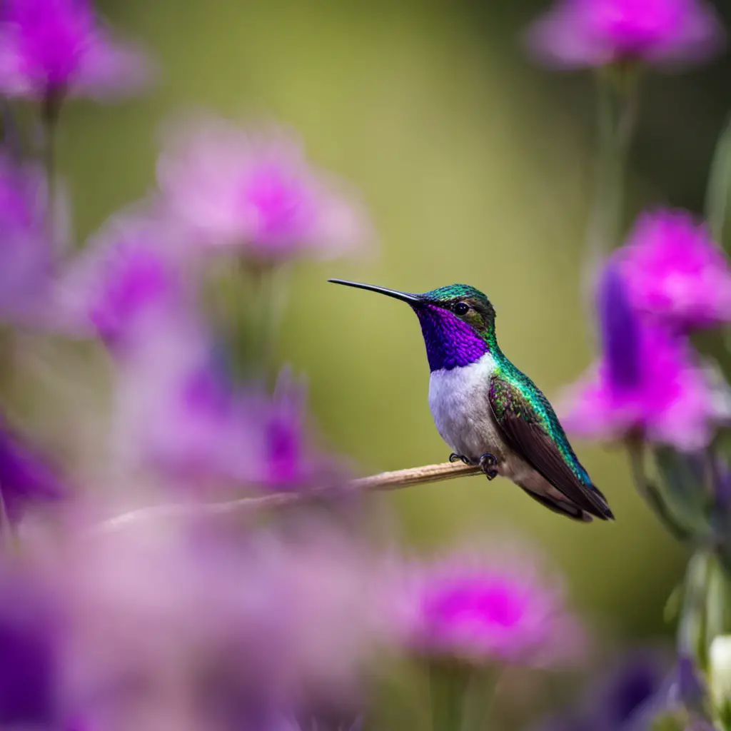 An image capturing the vibrant presence of a Violet-crowned hummingbird in Texas