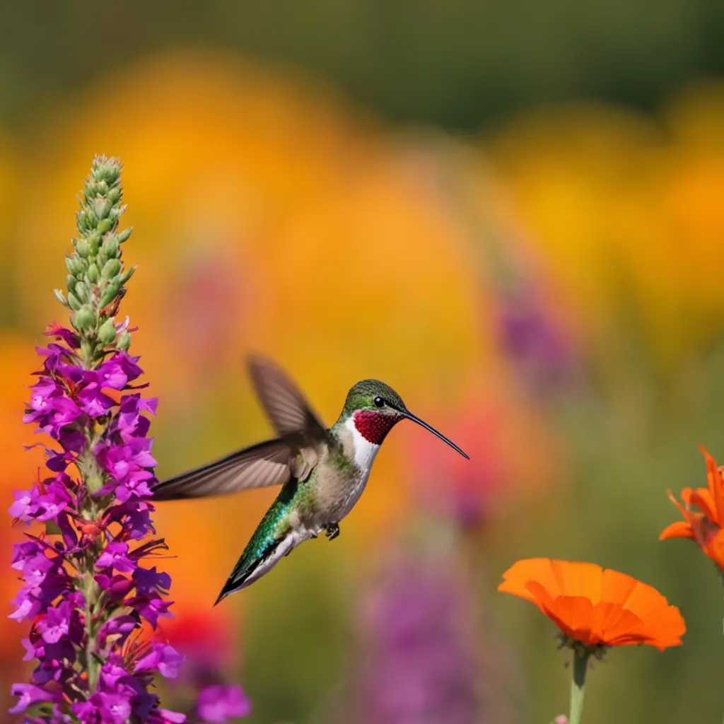 An image showcasing the vibrant world of Texas hummingbirds