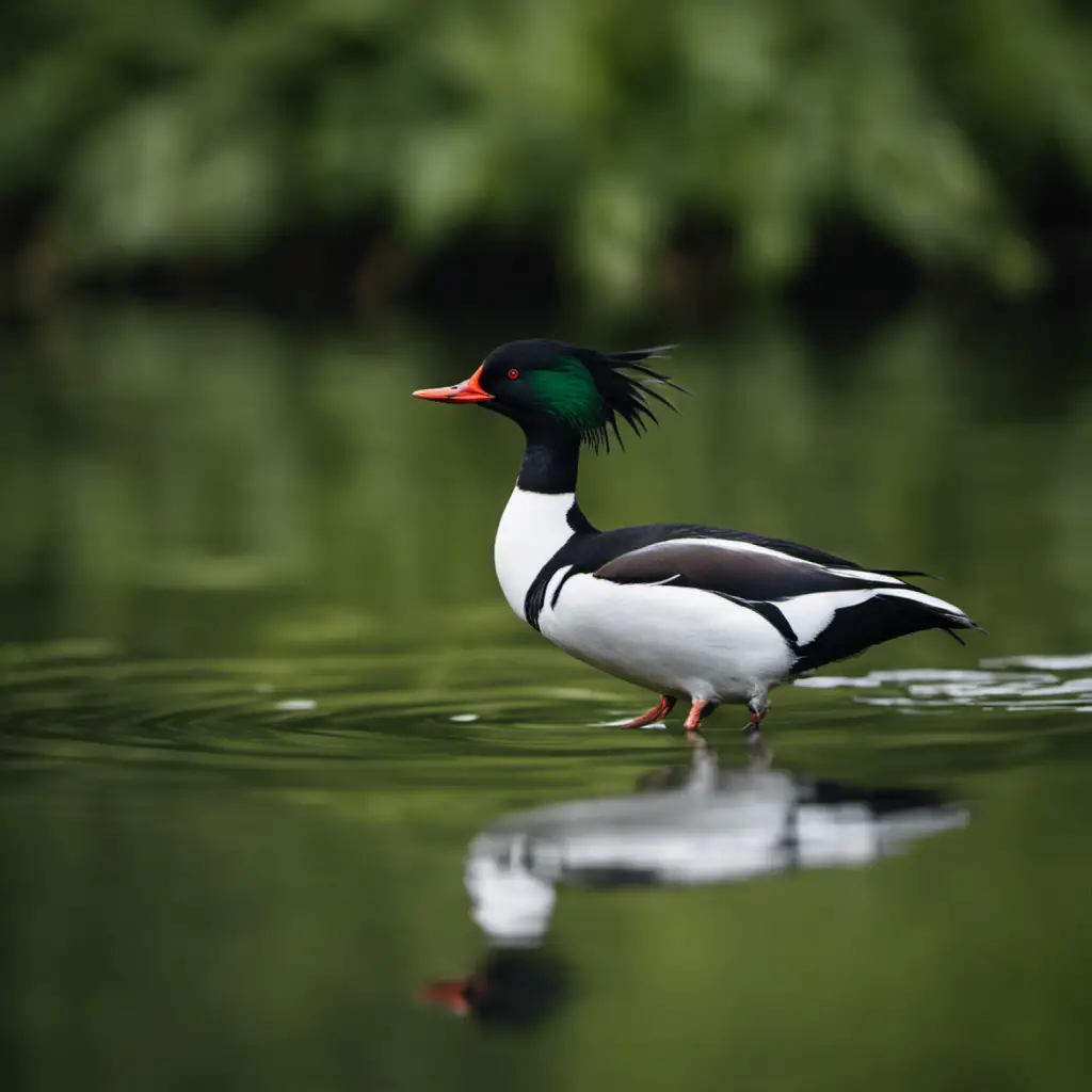 An image capturing the elegance of a Common Merganser in Illinois