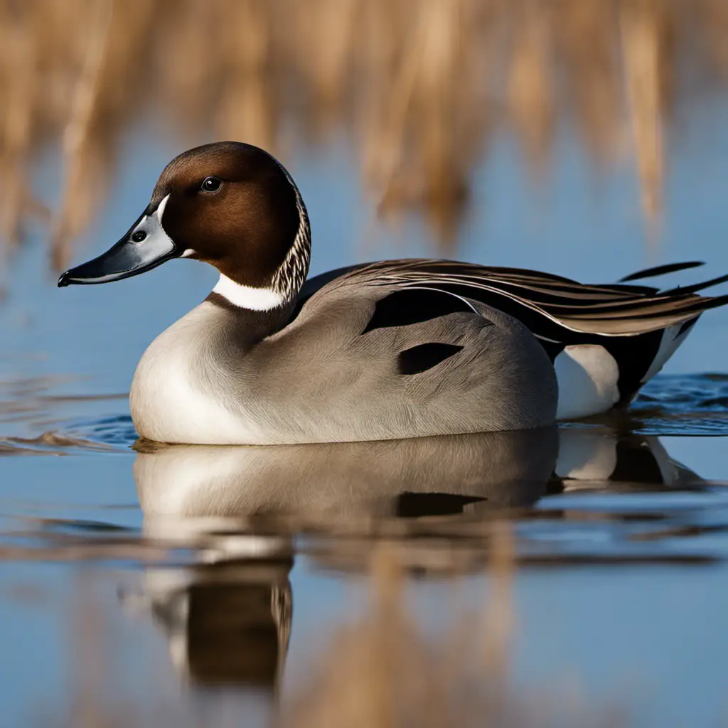 An image showcasing the graceful Northern Pintail ducks of Illinois