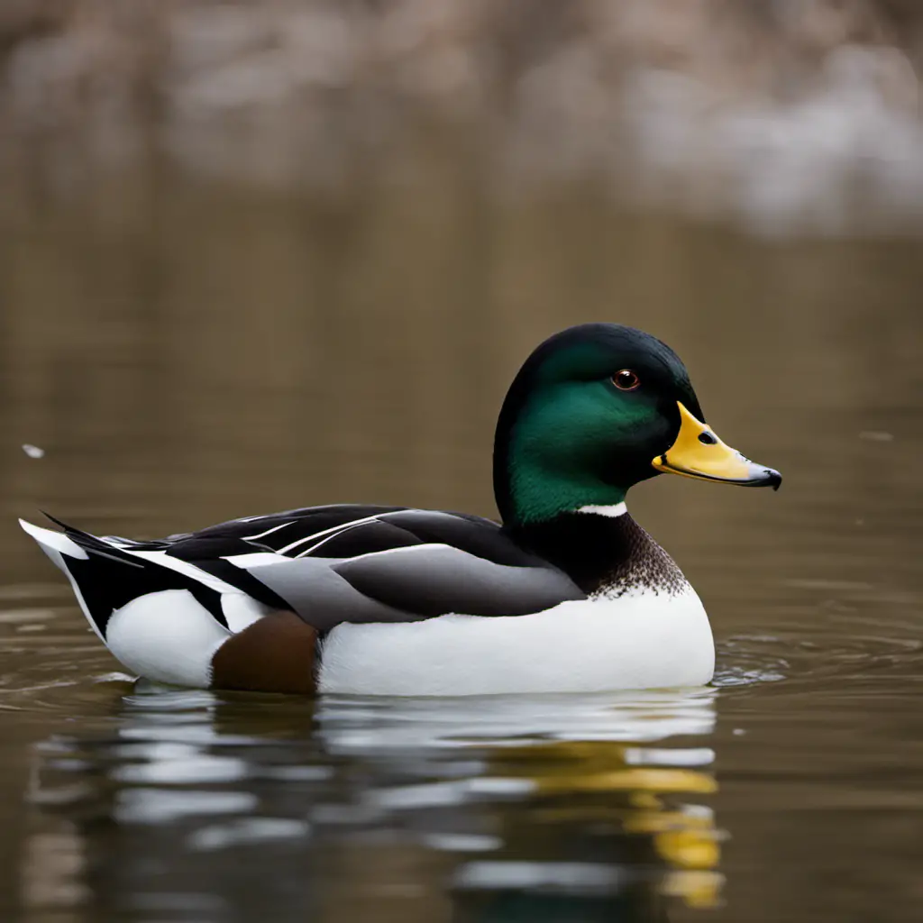 An image capturing the serene beauty of Illinois Ducks, focusing on the striking Common Goldeneye