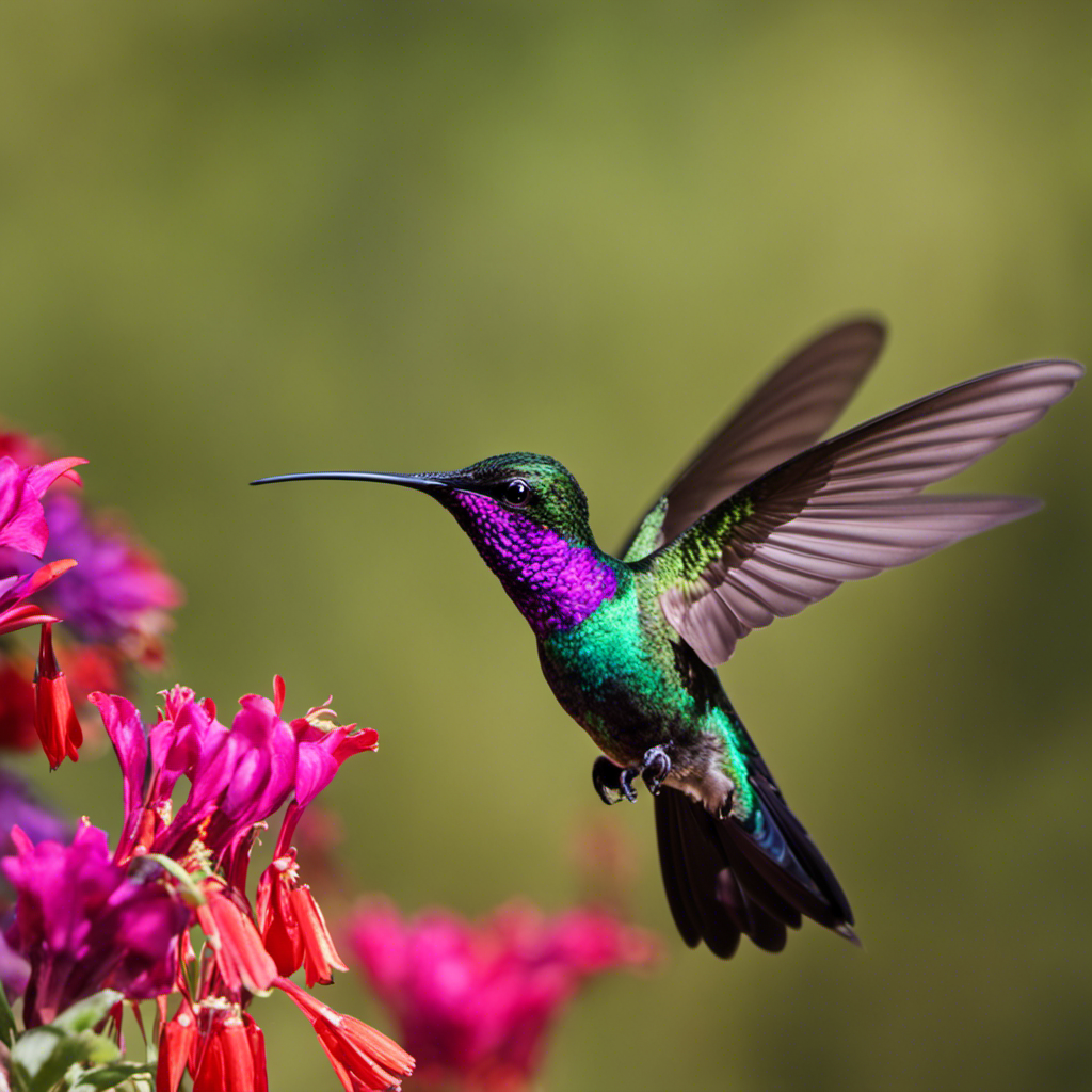 An image capturing the vibrant beauty of a male Magnificent Hummingbird in California