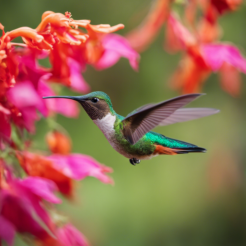 An image capturing the vibrant beauty of a Buff-bellied Hummingbird in California