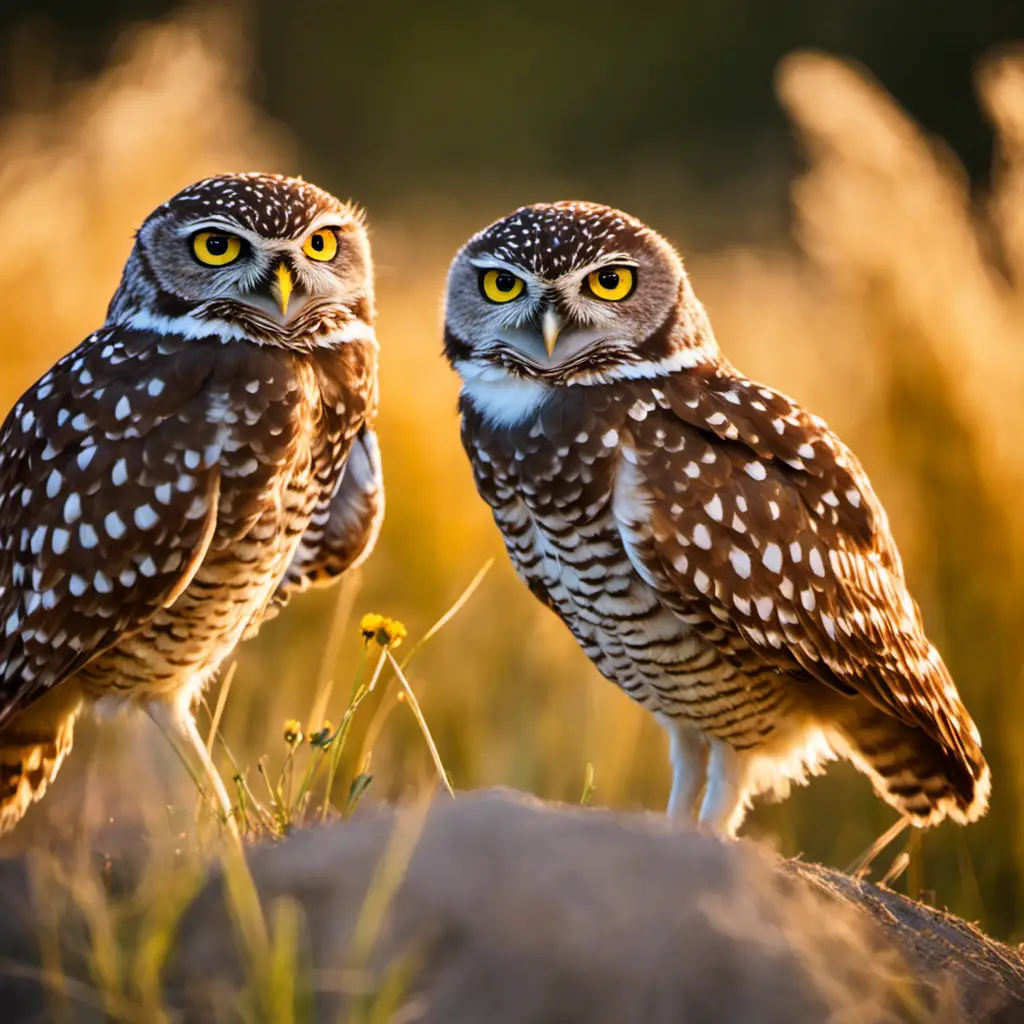 A captivating image showcasing the enchanting world of Ohio's Burrowing owls