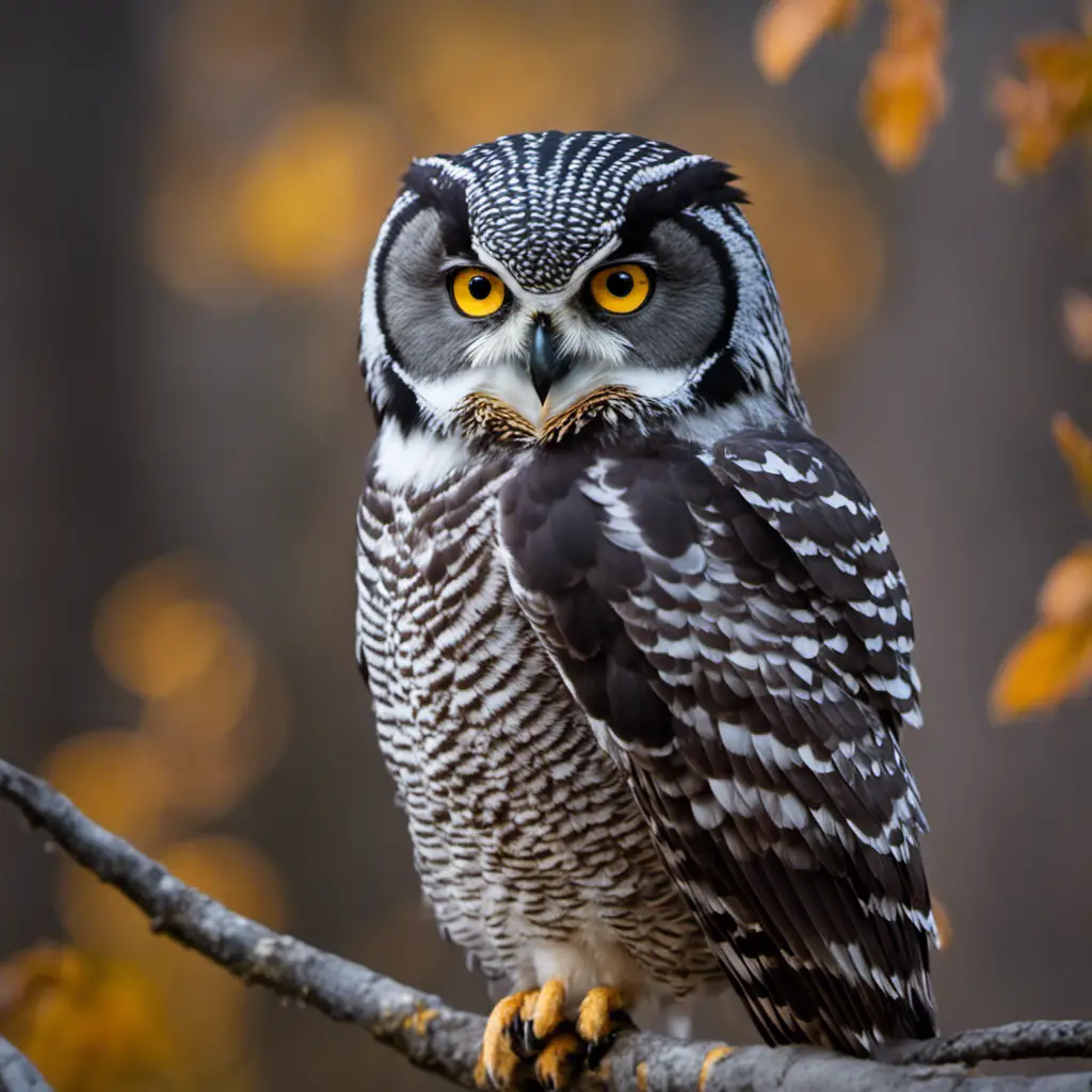 An image capturing the enchanting presence of the Northern hawk-owl amidst the pristine Ohio wilderness
