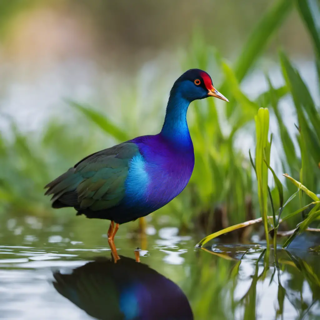 An image capturing the vibrant beauty of an American Purple Gallinule