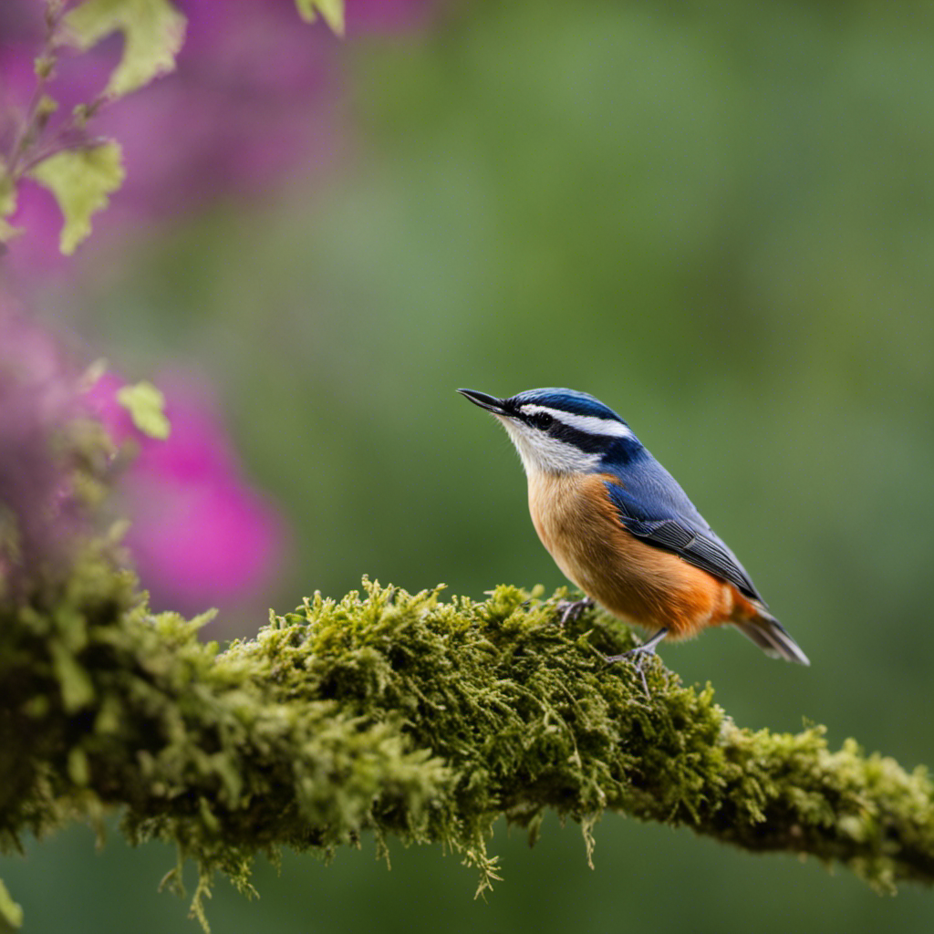 An image capturing the vibrant essence of Michigan's Red-breasted Nuthatch