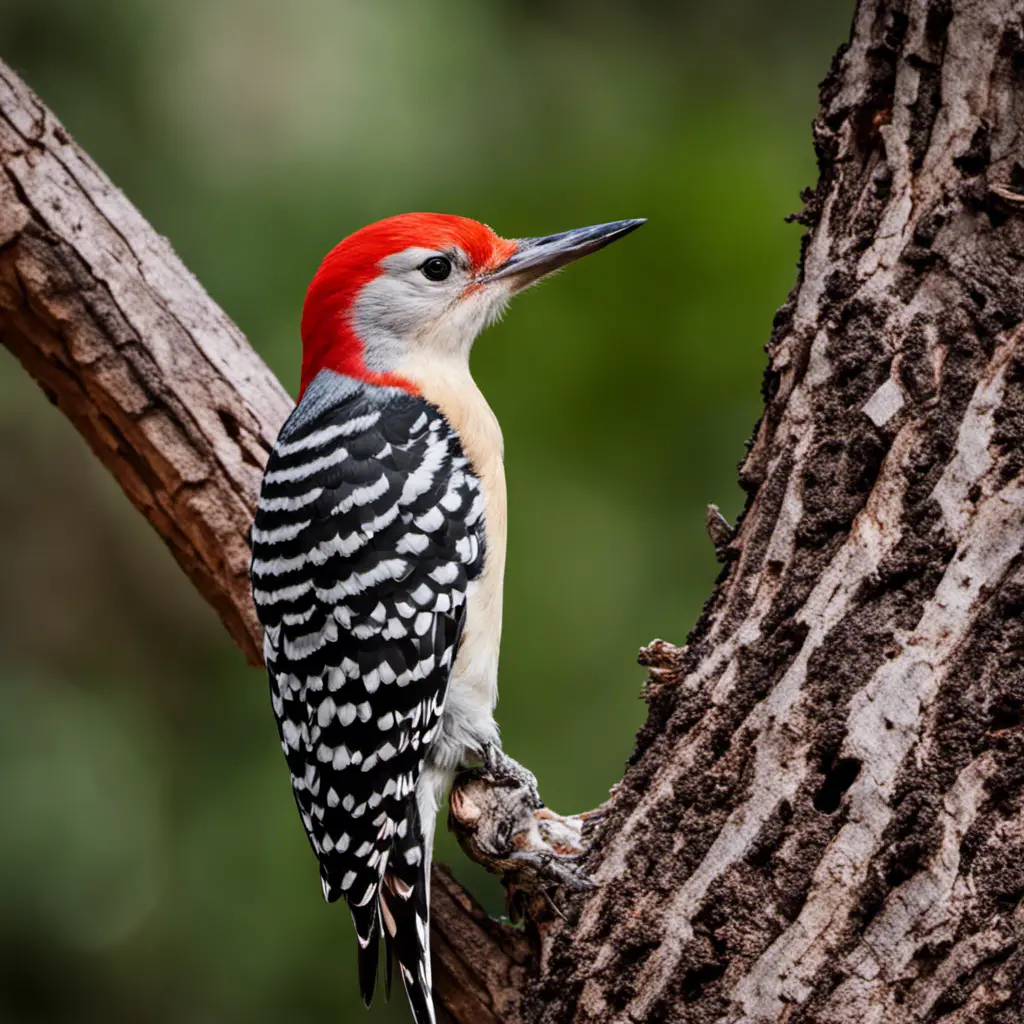 An image capturing the vibrant scene of a Red-bellied Woodpecker in Texas