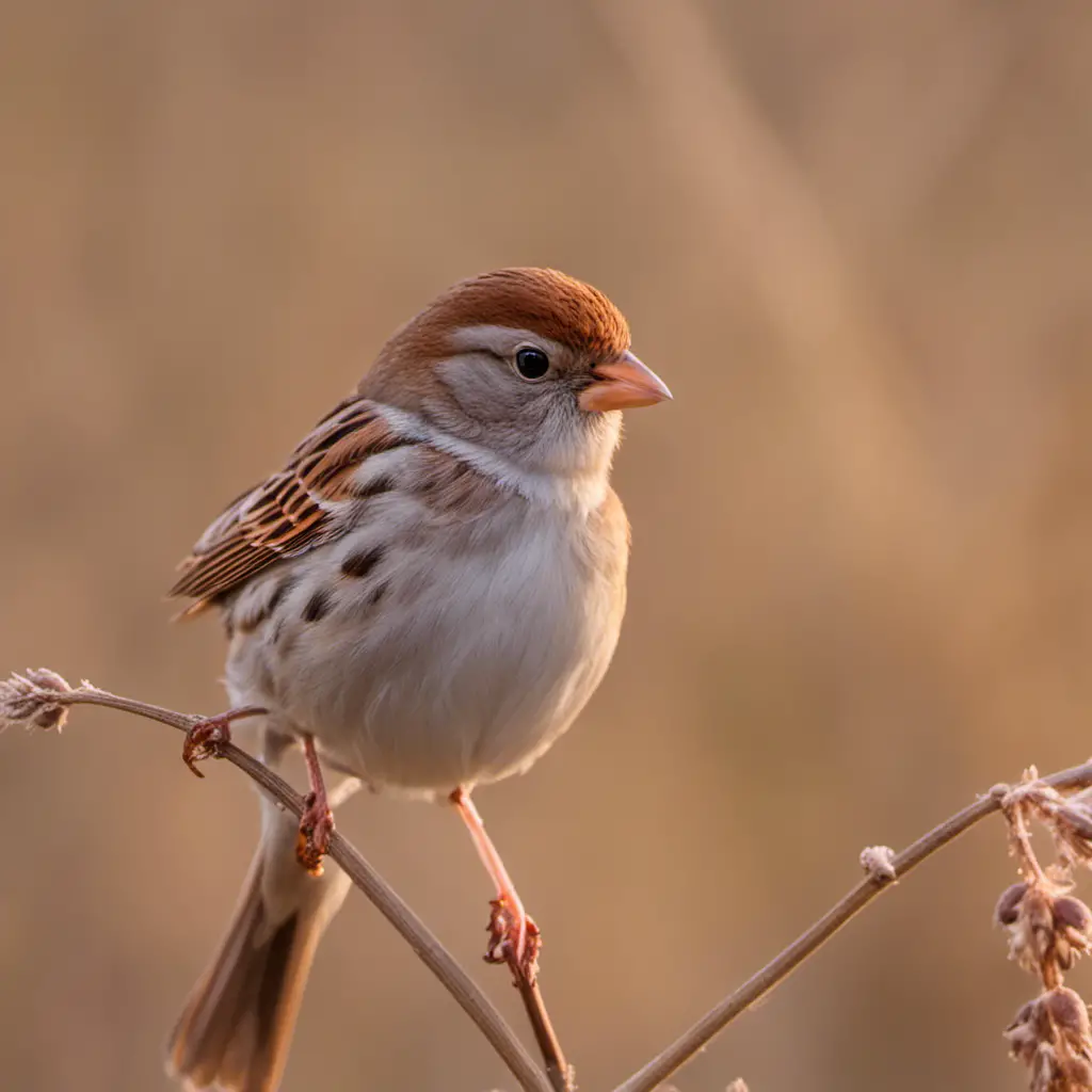 An image capturing the charm of a Field Sparrow (Spizella pusilla) amidst the vast Texan grasslands