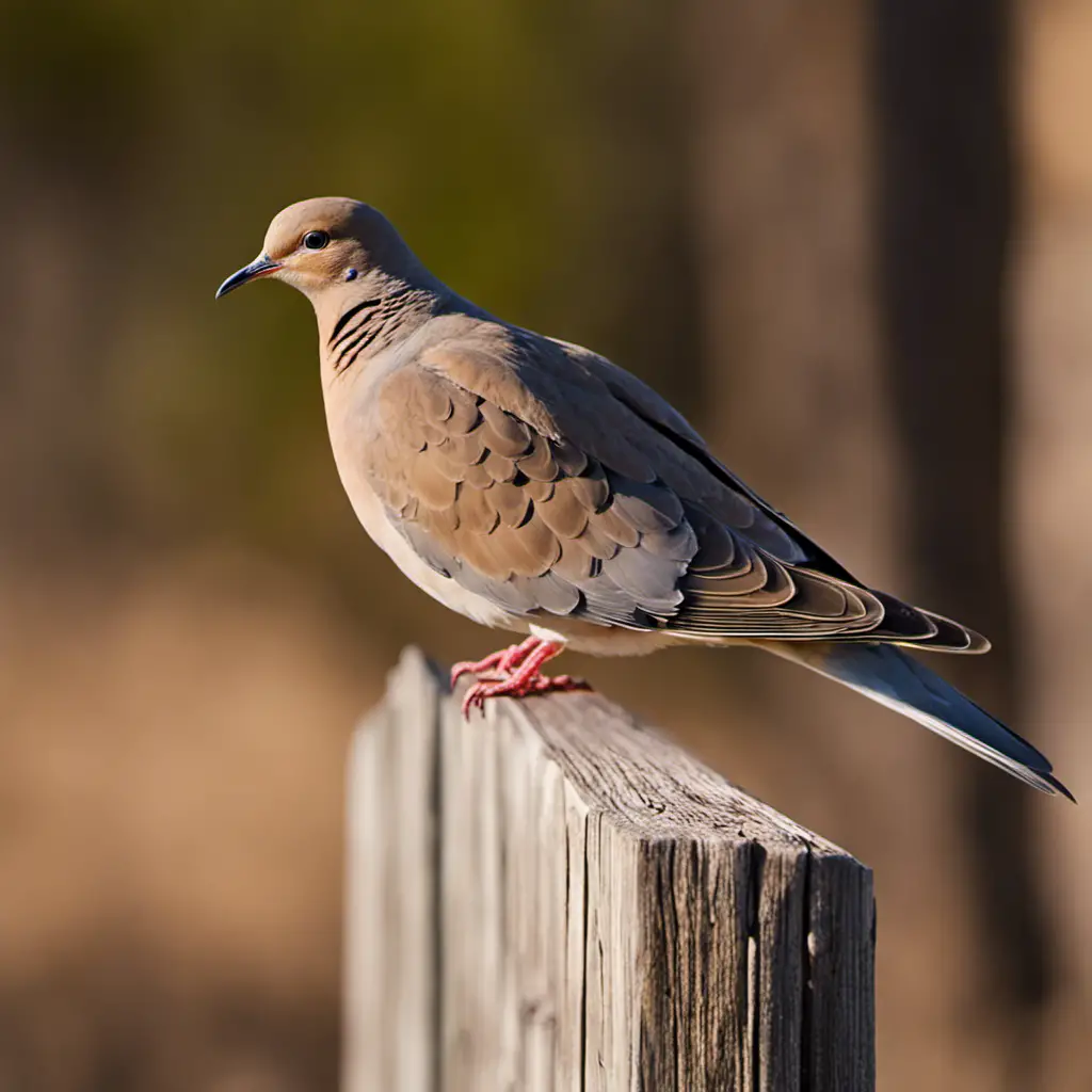 An image capturing the serene beauty of a Mourning Dove in Texas