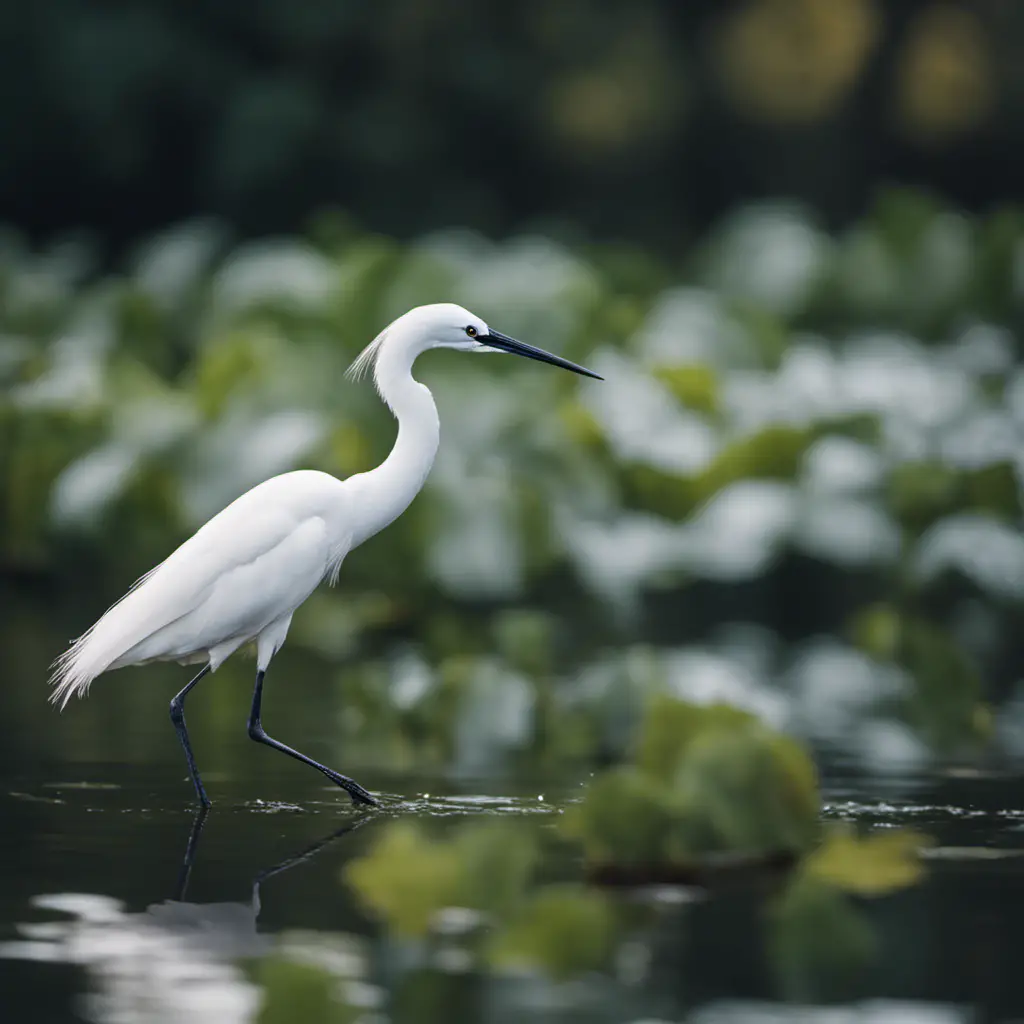 An enchanting image capturing the elegance of Little Egrets