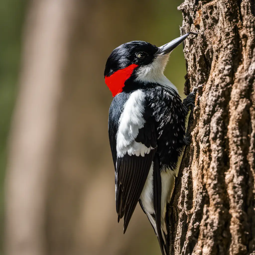 An image capturing the vibrant life of an Acorn Woodpecker in its natural habitat of New Jersey