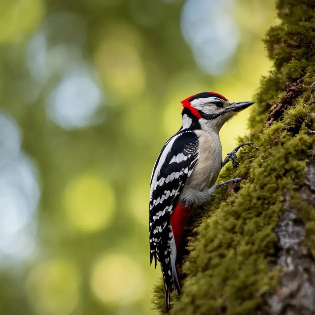 An image capturing the vibrant essence of NJ's Lesser Spotted Woodpecker