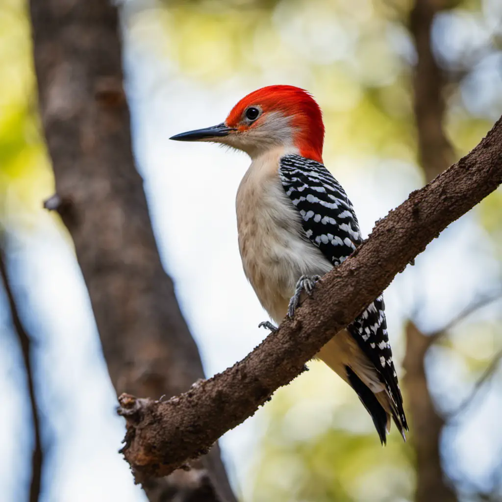 An image capturing the vibrant presence of a Red-bellied Woodpecker in its Texas habitat