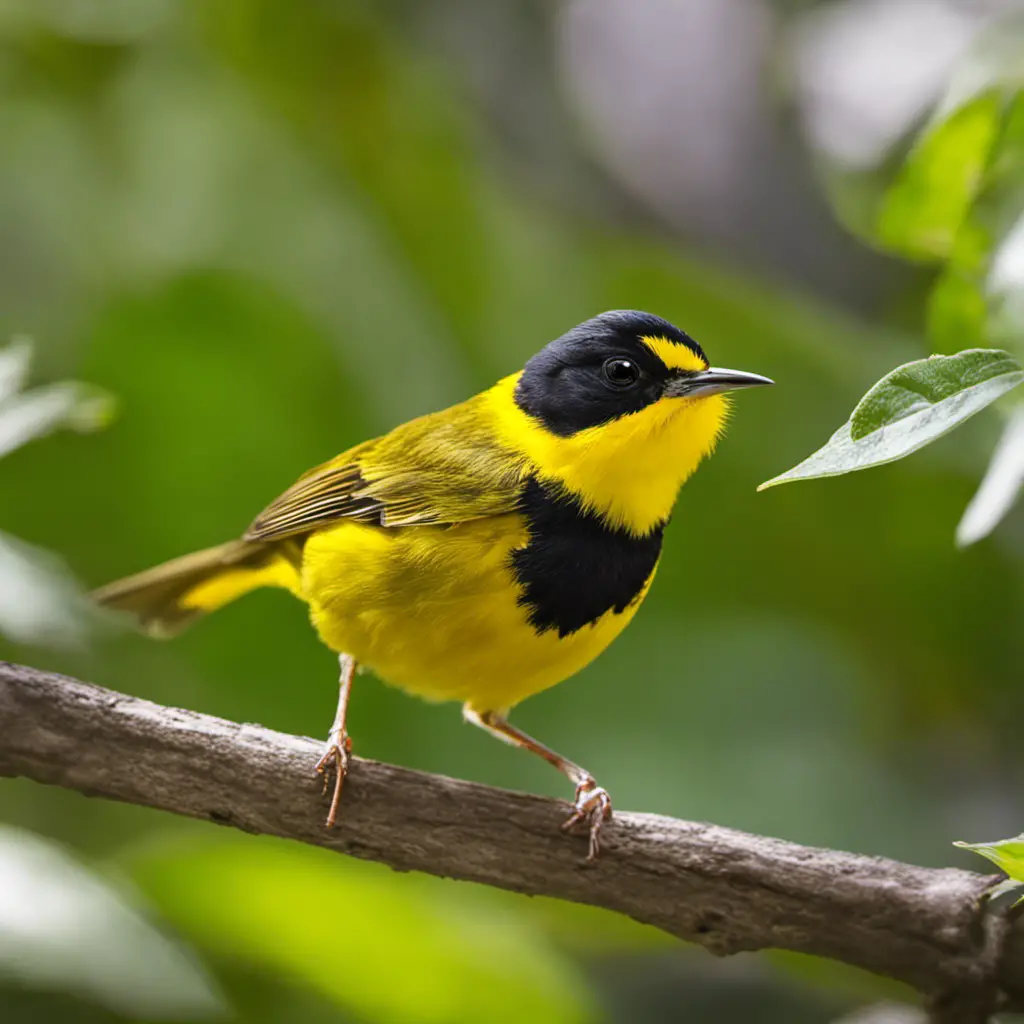 An image capturing the vibrant allure of Florida's Hooded Warbler