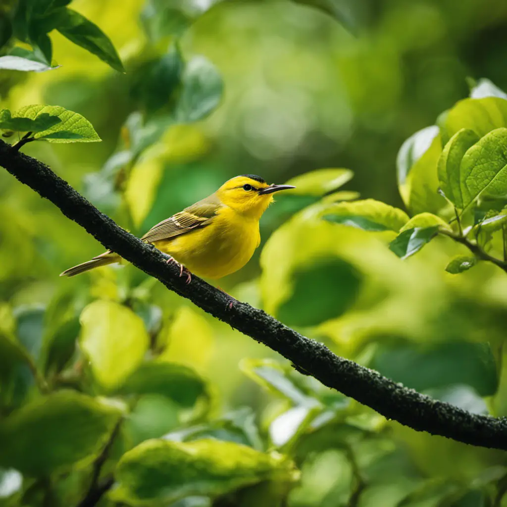 An image capturing the vibrant essence of Ohio's yellow birds