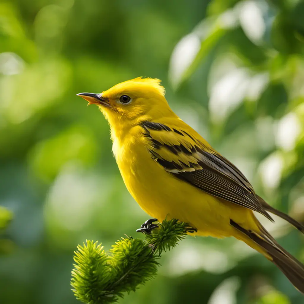 An image showcasing the vibrant charm of Pennsylvania's yellow birds