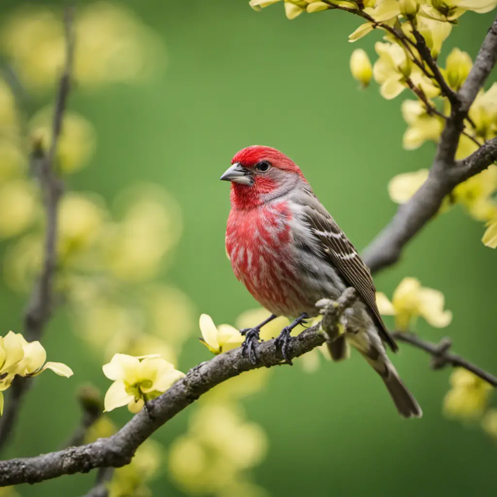  the vibrant charm of Pennsylvania's House Finches in a single frame