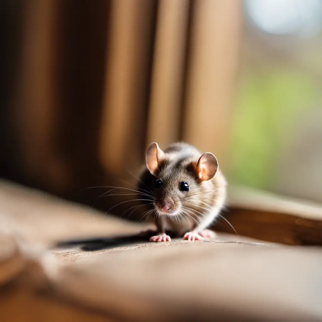 An image capturing the mischievous nature of house mice in Texas