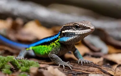 An image capturing the vibrant colors and textures of the Eastern Fence Lizard, Five-lined Skink, and Northern Fence Lizard, all commonly found in Pennsylvania