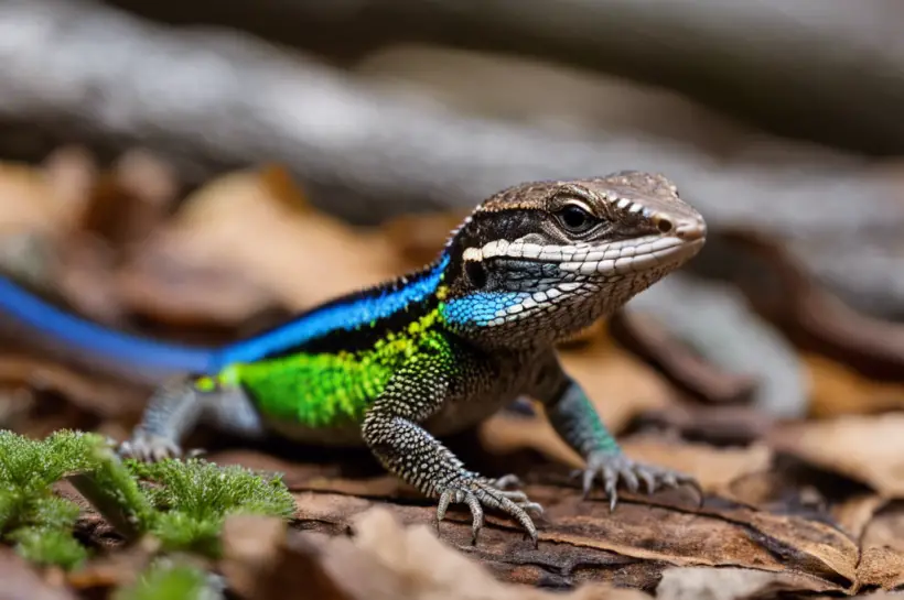 An image capturing the vibrant colors and textures of the Eastern Fence Lizard, Five-lined Skink, and Northern Fence Lizard, all commonly found in Pennsylvania
