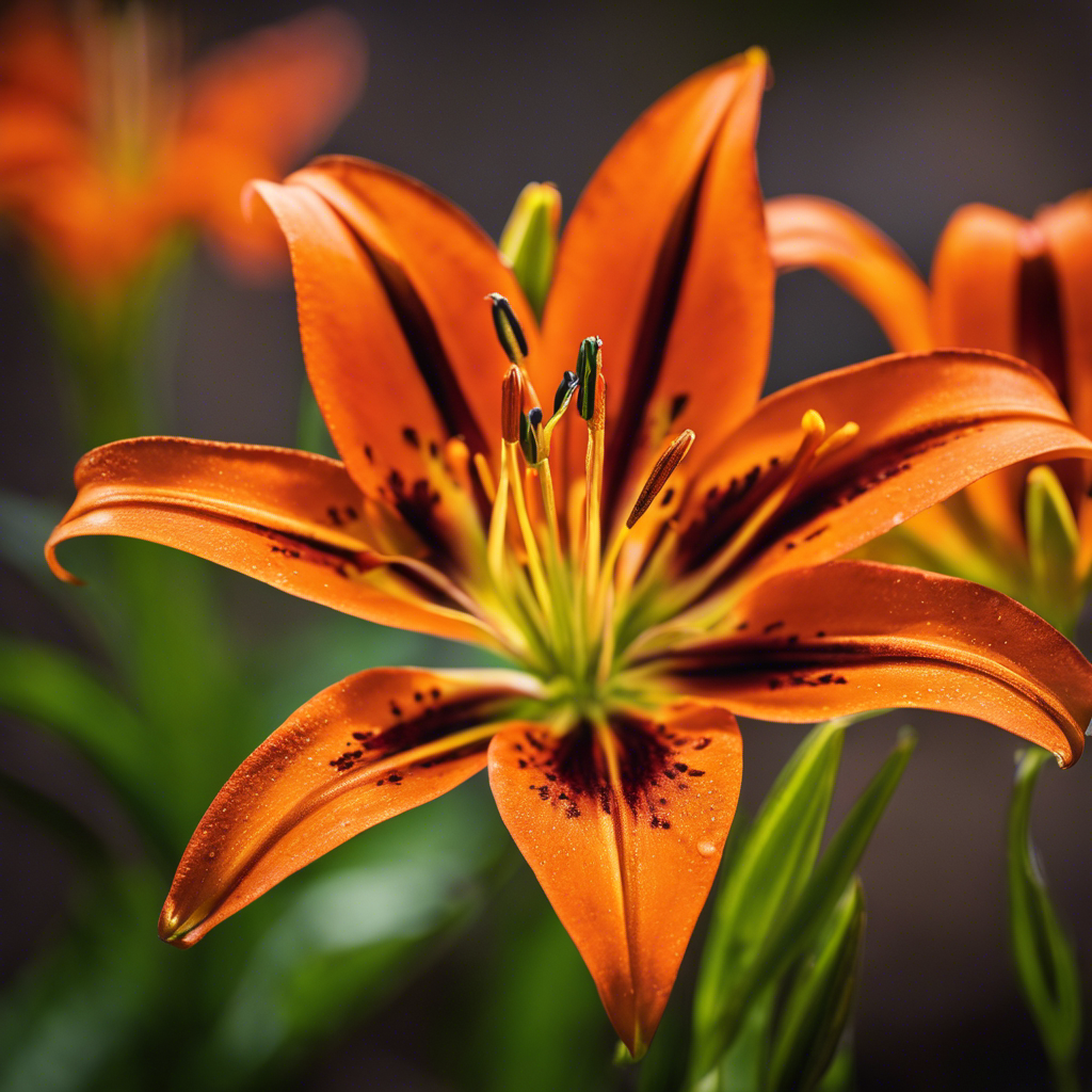 An image showcasing the vibrant orange blooms of the Wood Lily, a common wildflower found in Pennsylvania