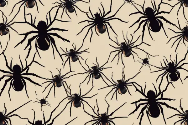 A detailed illustration of the most common spiders in North Carolina, showcasing the distinct features of species like the Black Widow, Brown Recluse, and Wolf Spider